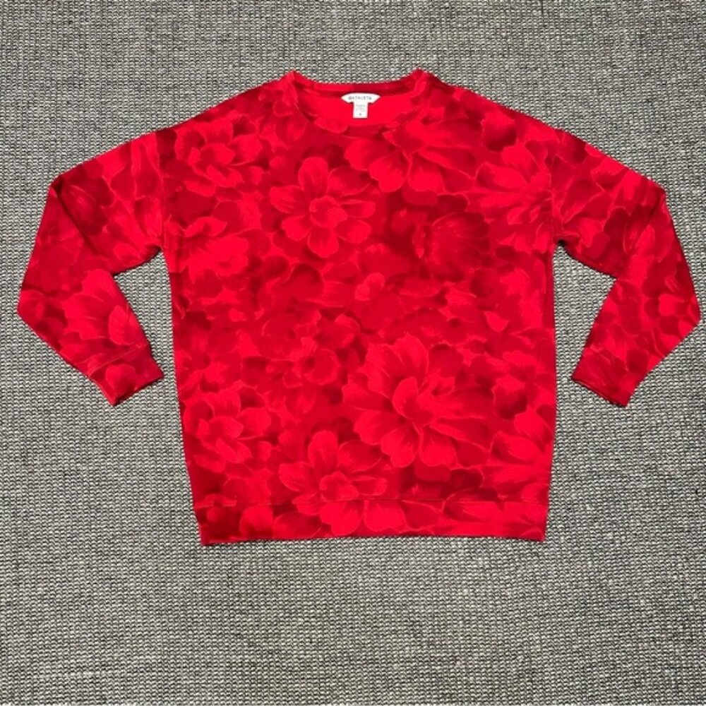 Athleta Balance Red Chakra Floral Print Pullover